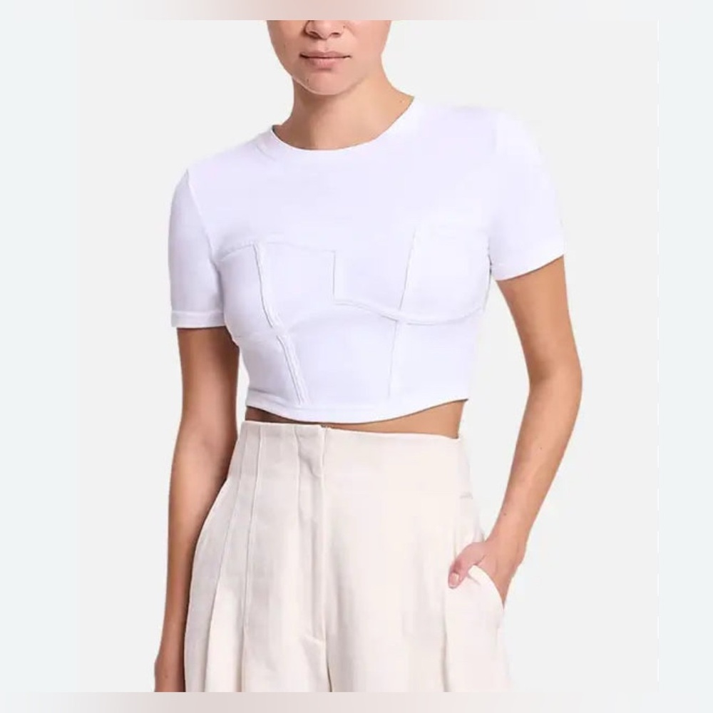 ALC Wren cropped white tee size M - Picture 5 of 9